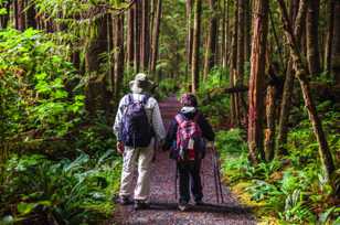 Papa and Nana on trail in Cape Scott-7711 Papa and Nana on trail in Cape Scott-7711